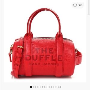 Marc Jacobs The Duffle Red Leather Satchel - Mini